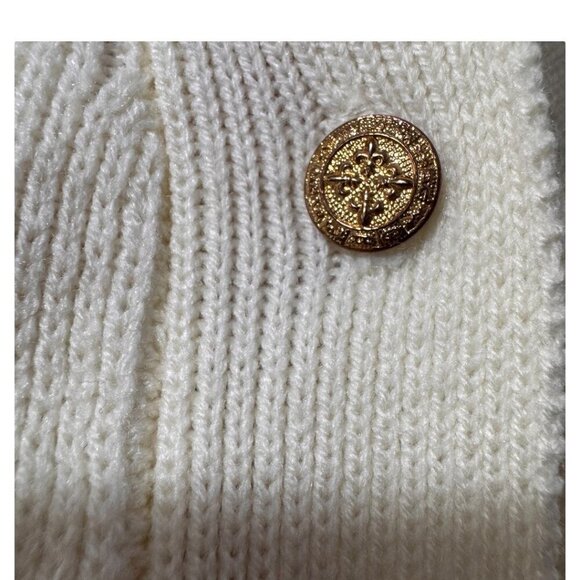 Vintage Hunt club cardigan off white gold buttons size medium - Picture 3 of 4